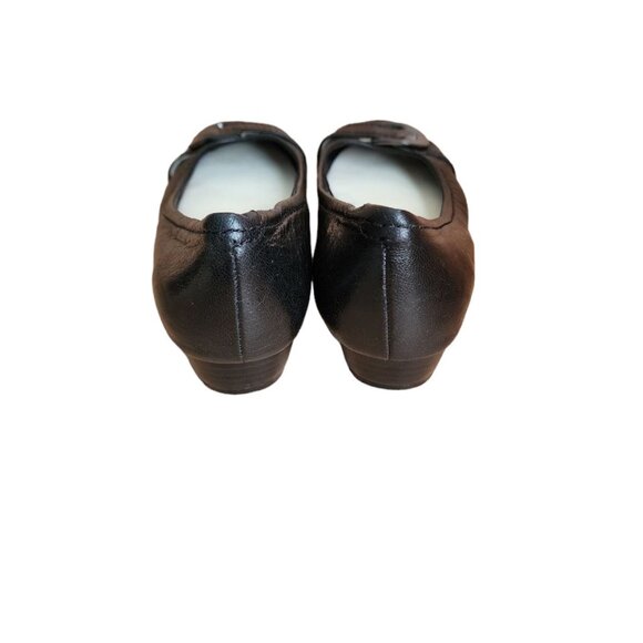 Anne Klein Shoes Woman's Black Leather Upper Balance Size 7.5 Ballet Flat - Picture 4 of 13